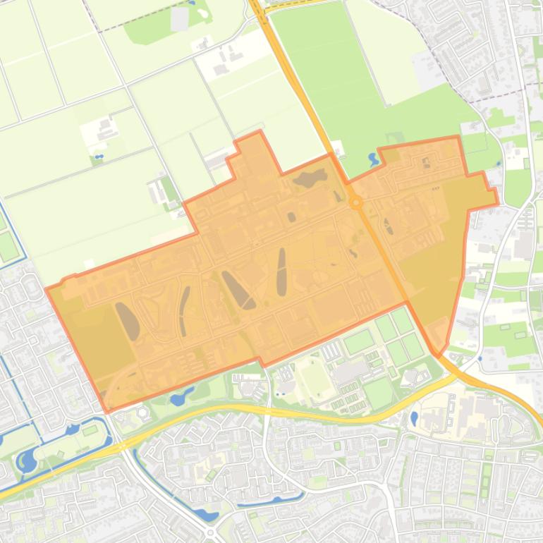 Kaart van de buurt Wageningen Campus en Droevendaal.