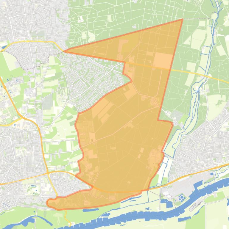 Kaart van de buurt Wageningse Berg.