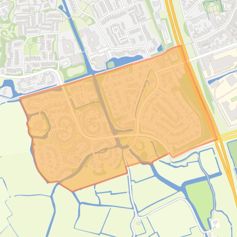 Kaart van de buurt Waldervaart-Zuid.