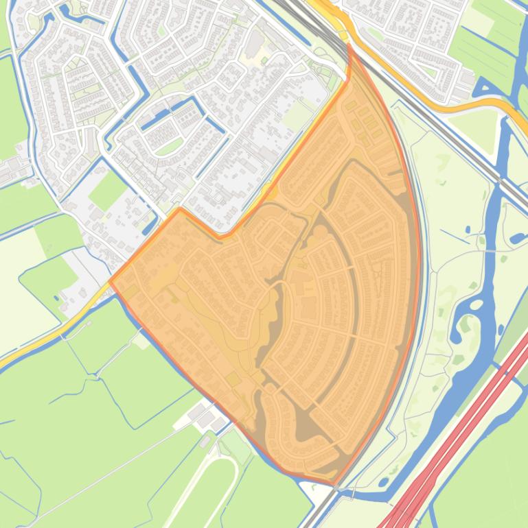 Kaart van de buurt Waldijk.