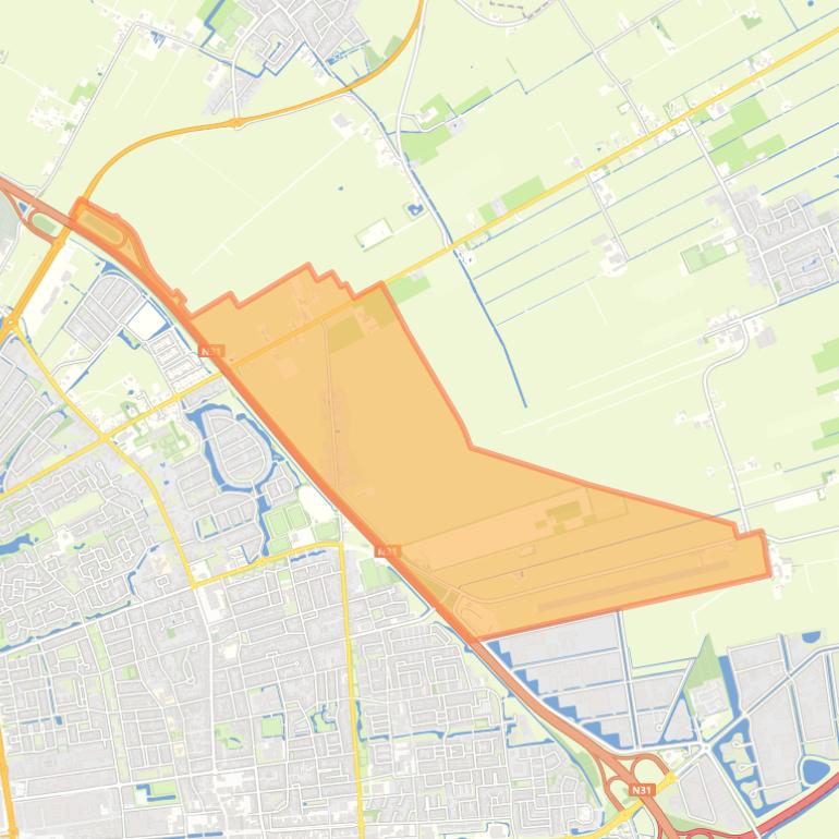 Kaart van de buurt Waldwei oost.