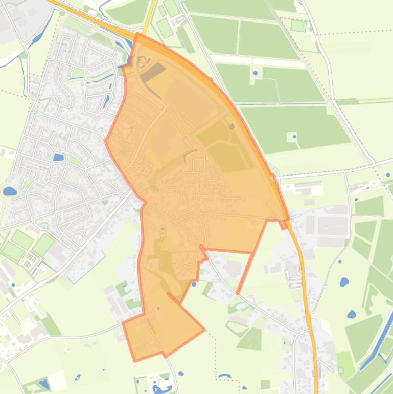 Kaart van de buurt Walhoek.