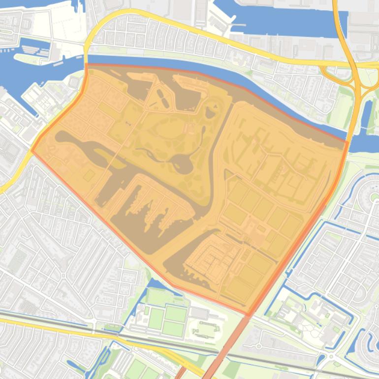 Kaart van de buurt Wantijpark en omgeving.