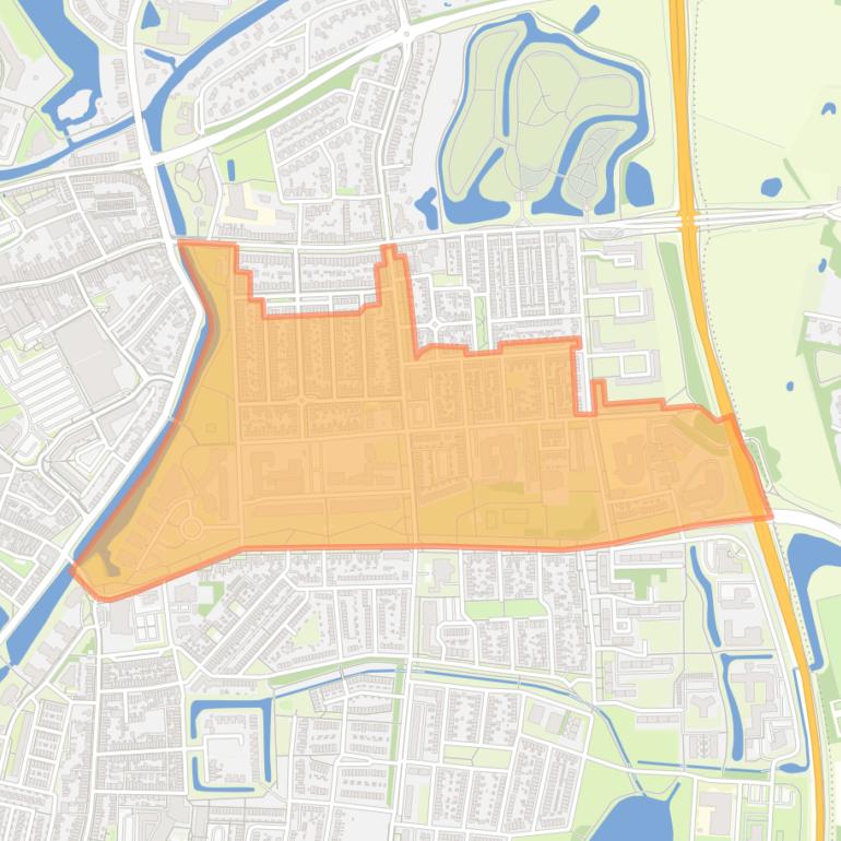 Kaart van de buurt Warnsveldsewegkwartier-Zuid.