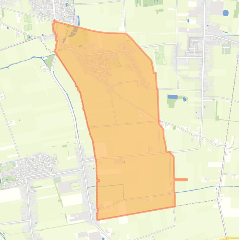 Kaart van de buurt Waspik boven.