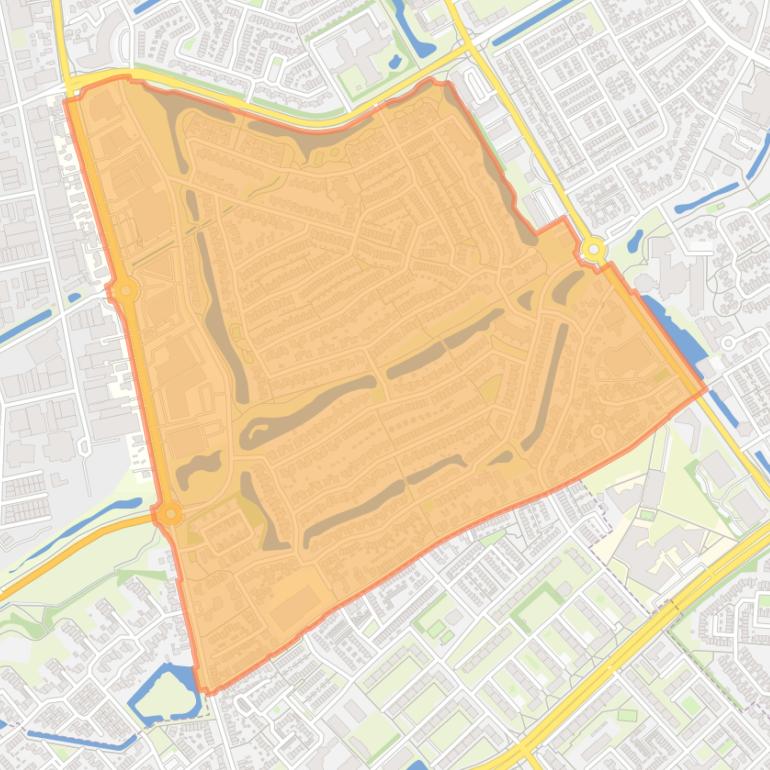 Kaart van de buurt Waterakkers.