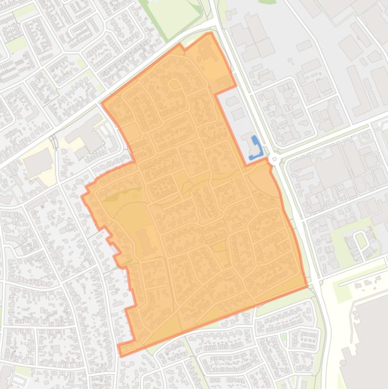 Kaart van de buurt Waterdael I + II.