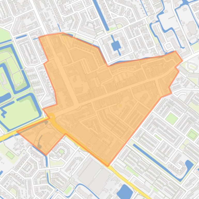Kaart van de buurt Wateringen Centrumgebied.