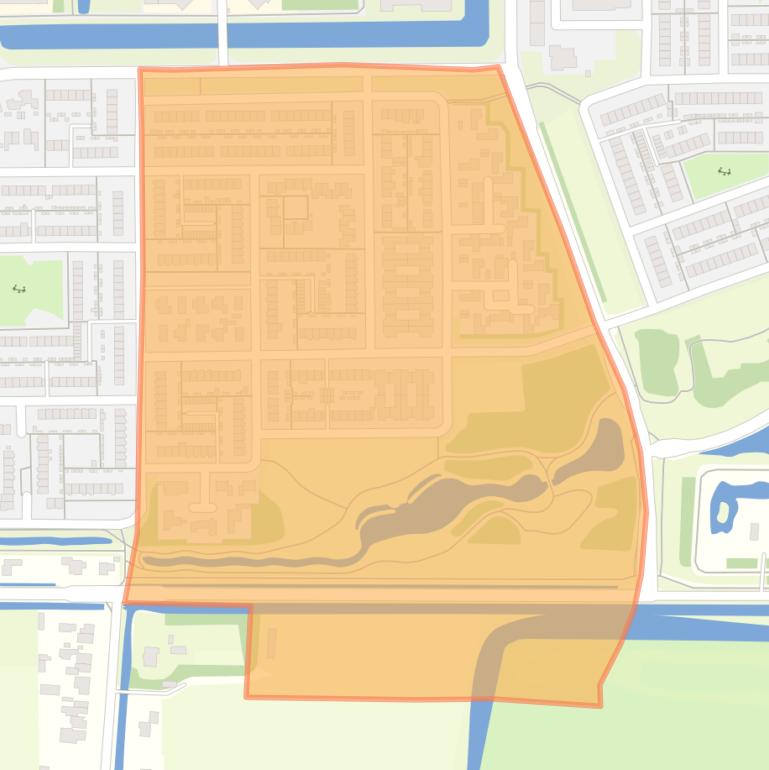 Kaart van de Waterkeringsbuurt.