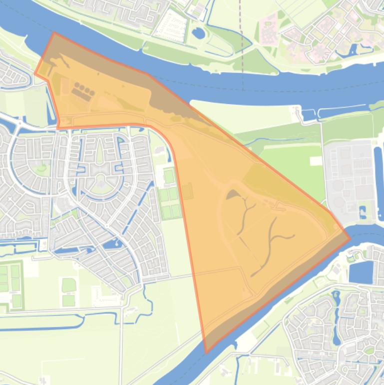 Kaart van de buurt Waterrijk.