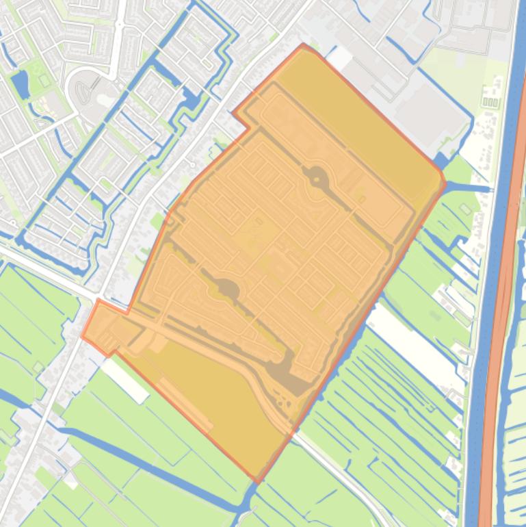 Kaart van de buurt Waterrijk.