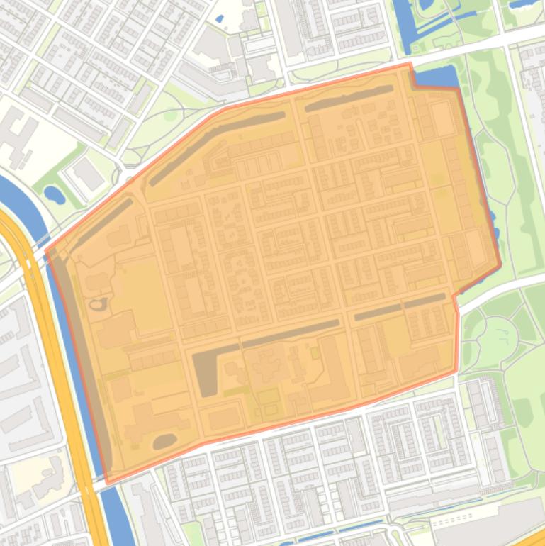 Kaart van de Watervogelbuurt.