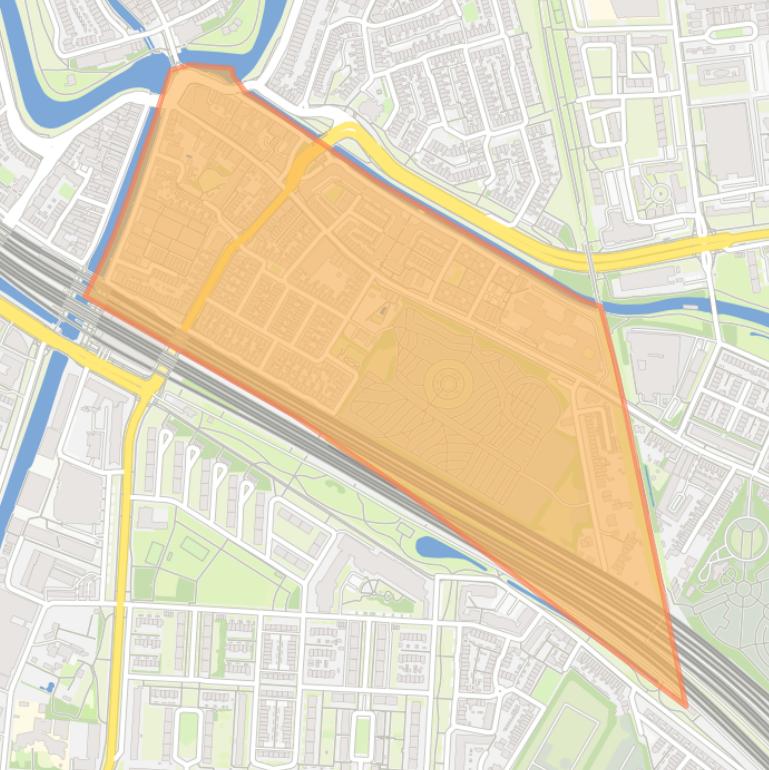 Kaart van de Watervogelbuurt.