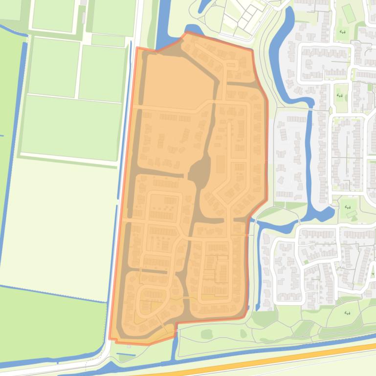 Kaart van de buurt Waterweide.