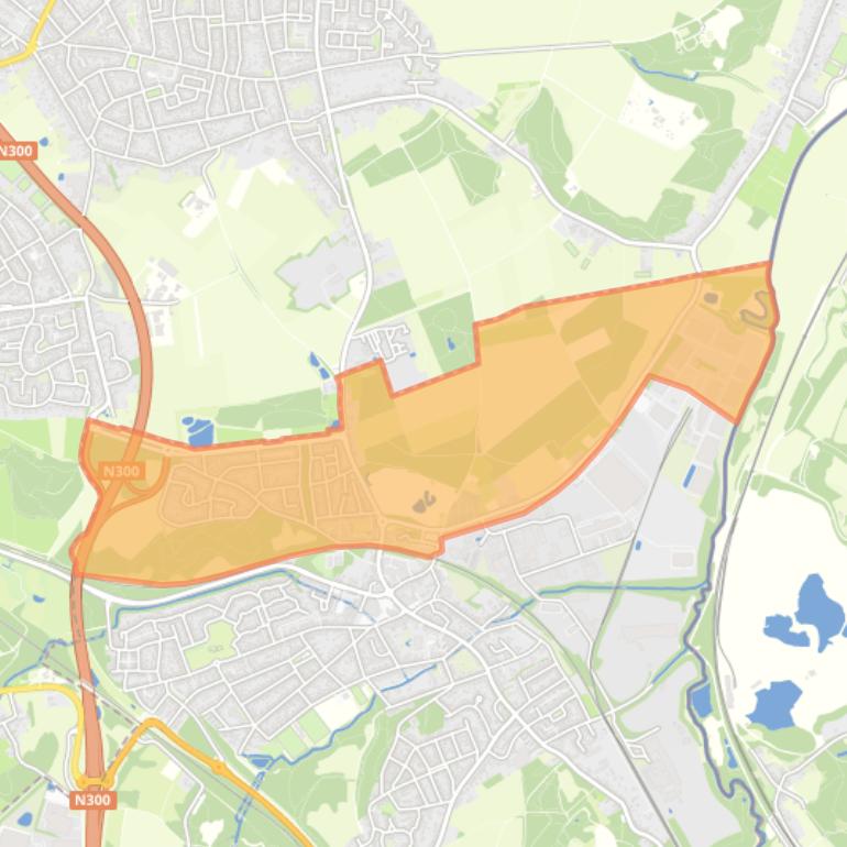 Kaart van de buurt Waubacherveld.