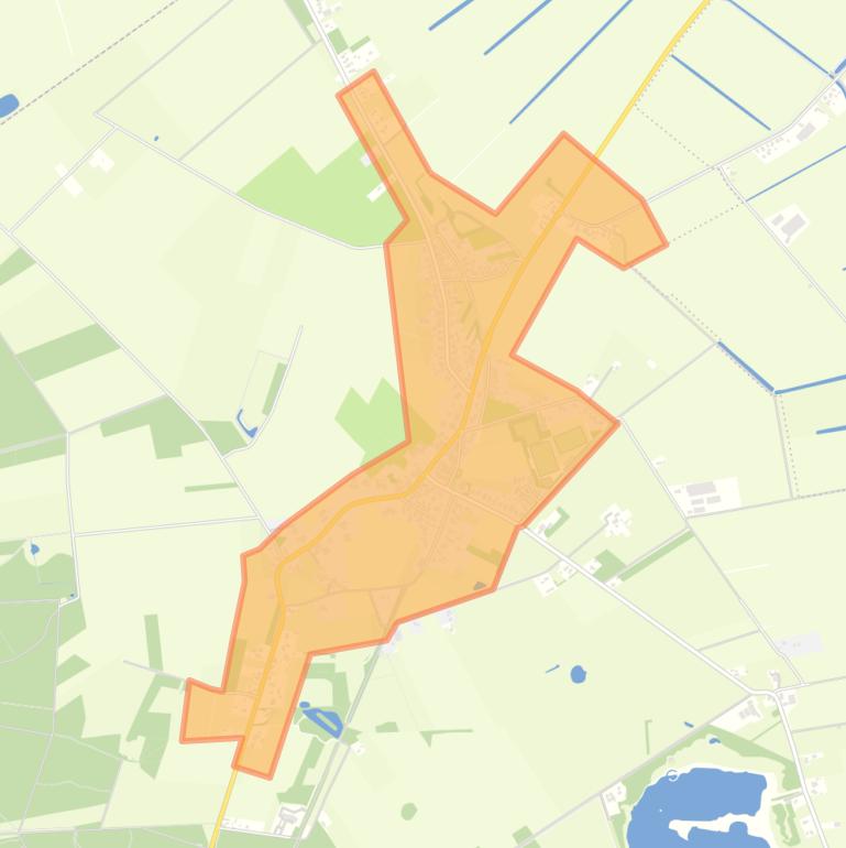 Kaart van de buurt Weerdinge.