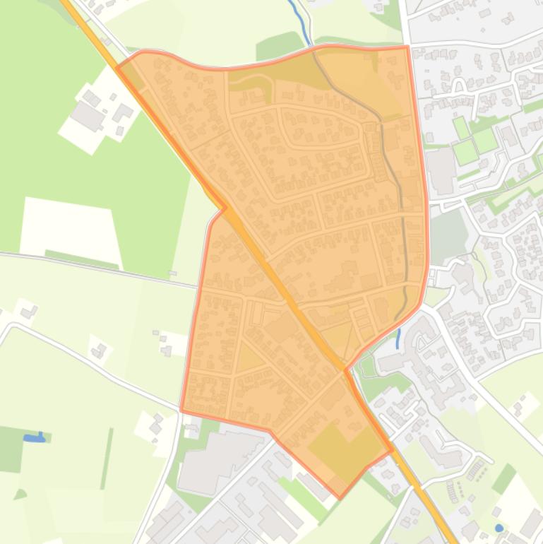 Kaart van de buurt Weerselo kern.