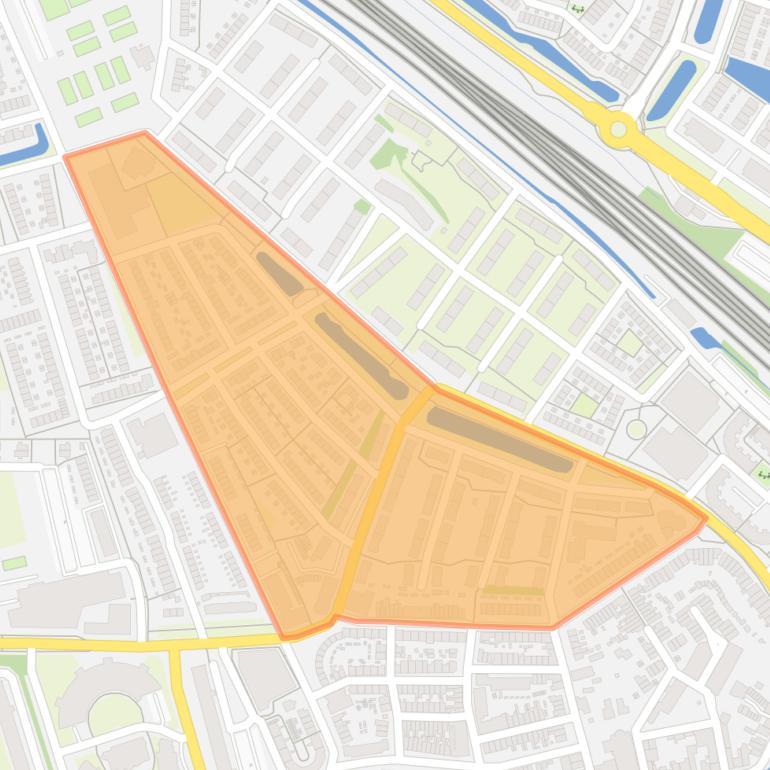 Kaart van de Weesp Schildersbuurt.