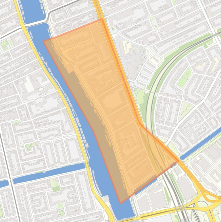 Kaart van de buurt Weesperzijde-Midden/Zuid.