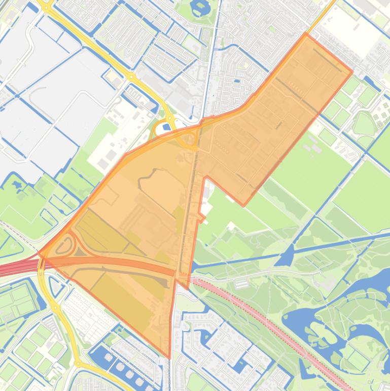 Kaart van de buurt Weg en Land.