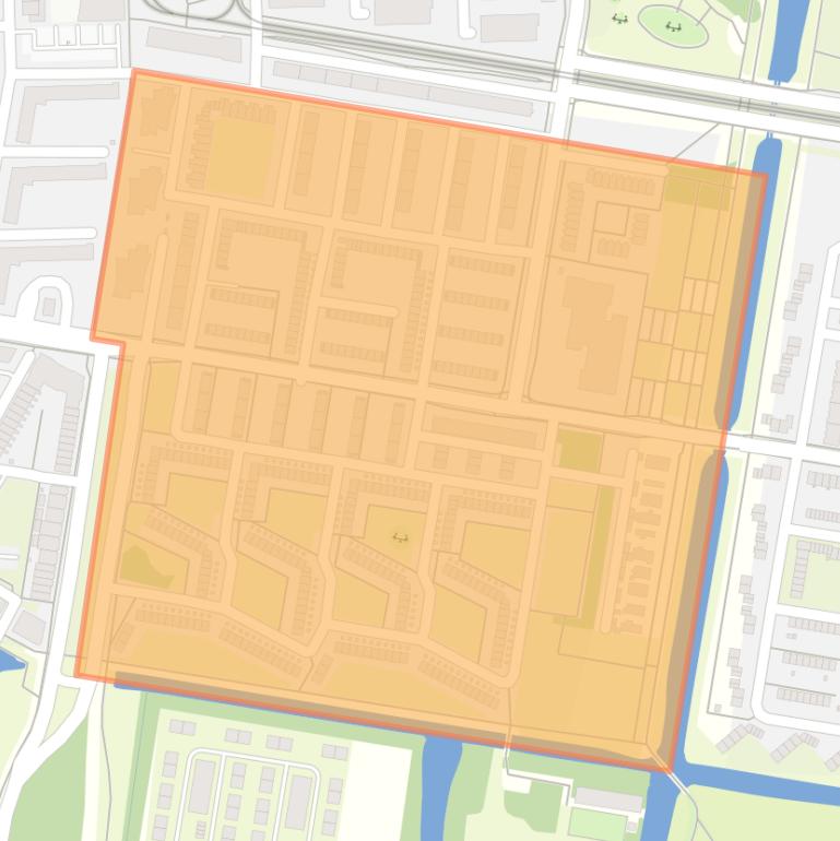 Kaart van de Wegener Sleeswijkbuurt.