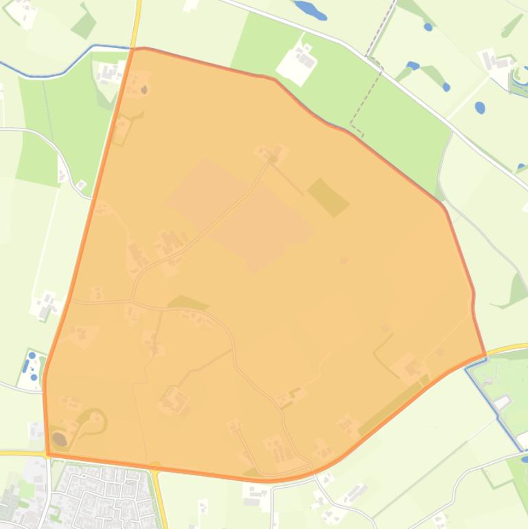 Kaart van de buurt Wehl - noordoost.