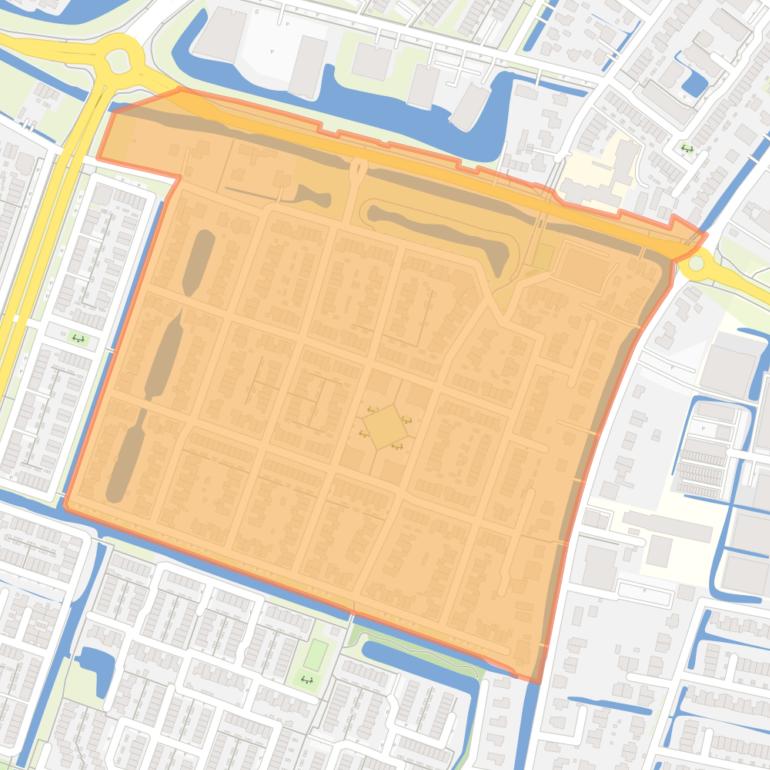 Kaart van de Weidebloembuurt.