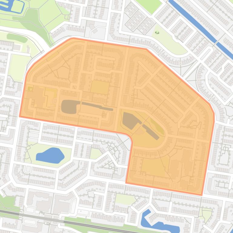 Kaart van de Weidebuurt-Zuid.