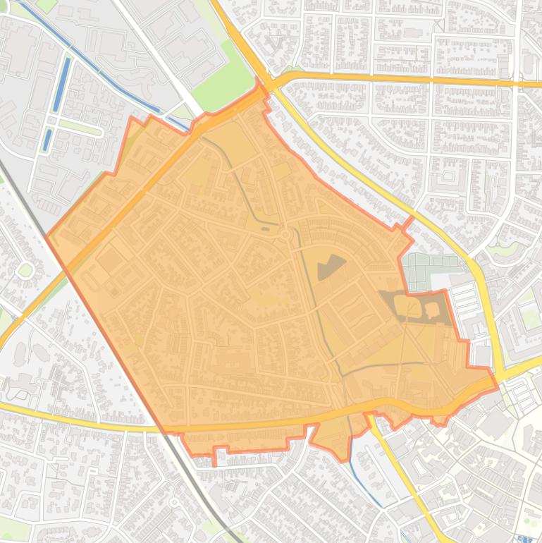 Kaart van de buurt Weidedorp.