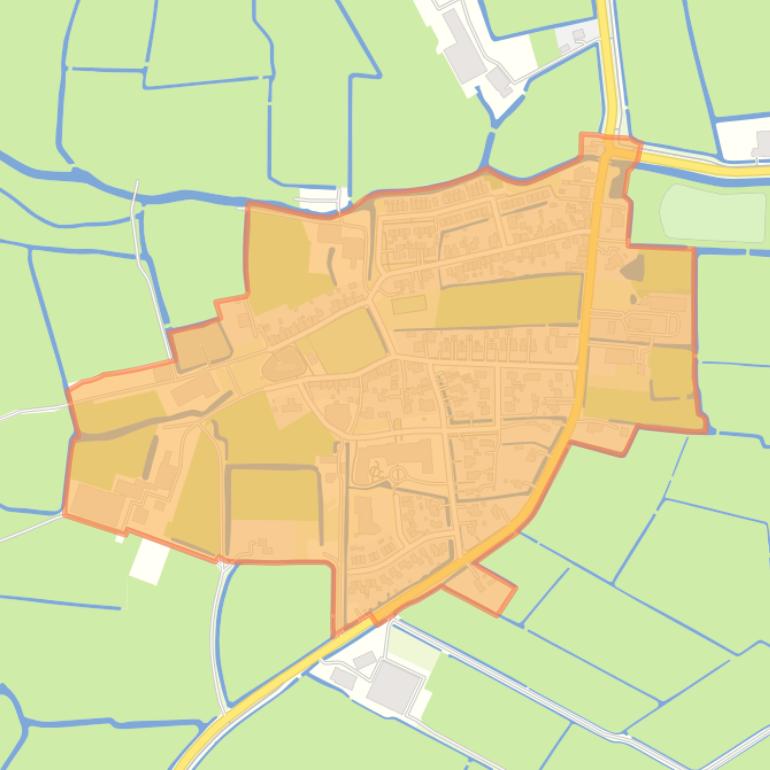 Kaart van de buurt Weidum.