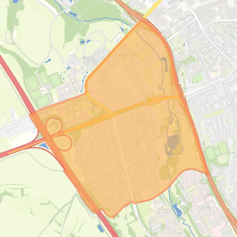 Kaart van de buurt Welten-Dorp.