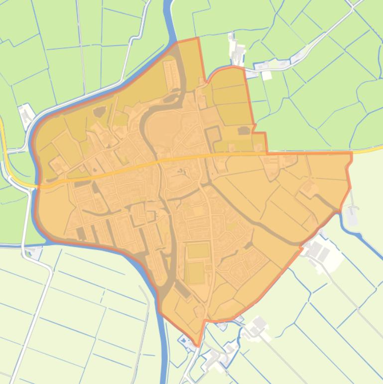 Kaart van de buurt Wergea.