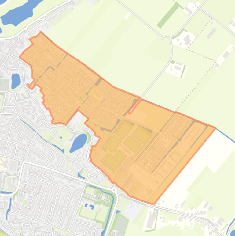 Kaart van de buurt Werkense polder.