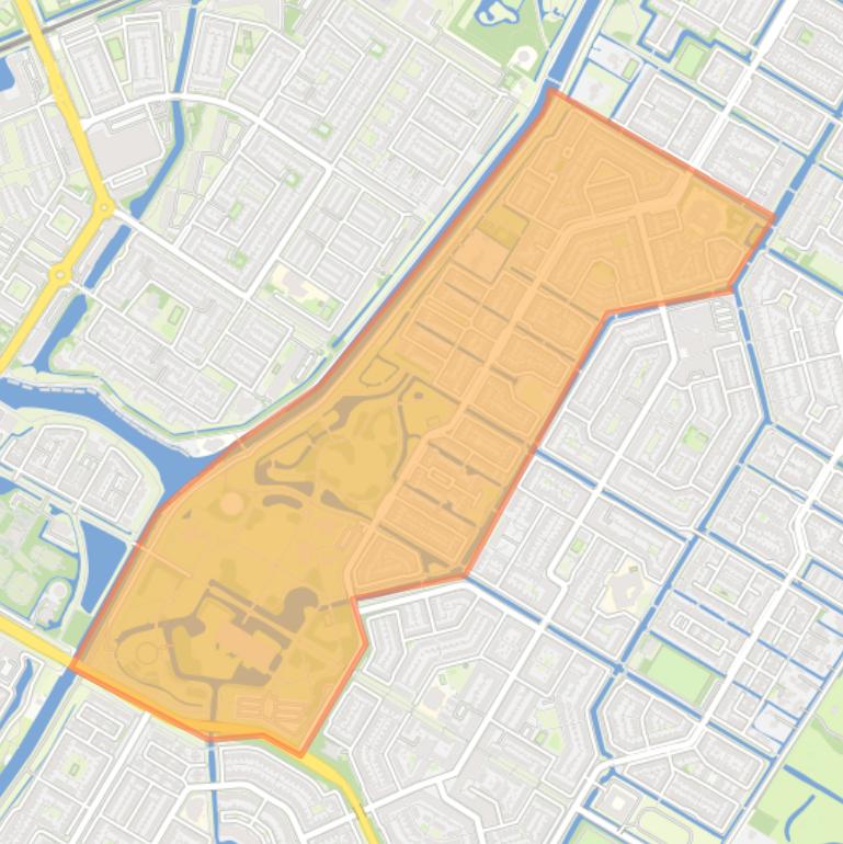 Kaart van de Werktuigenbuurt.