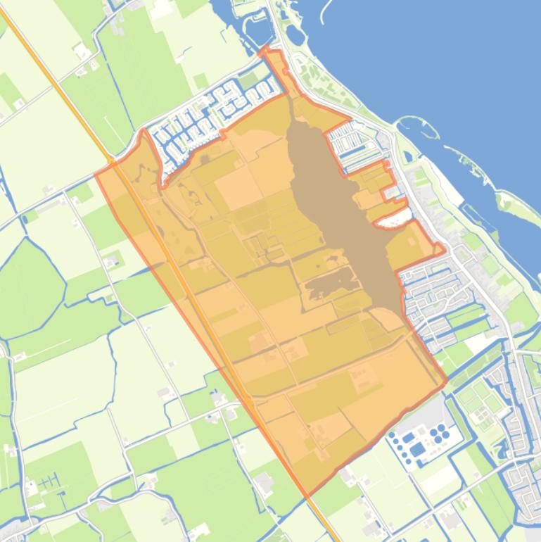 Kaart van de buurt Wervershoof Onderdijk Buitengebied.