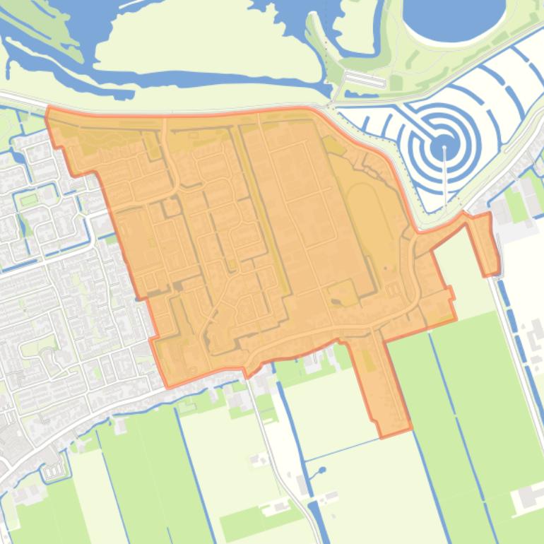 Kaart van de buurt Wervershoof Oost.