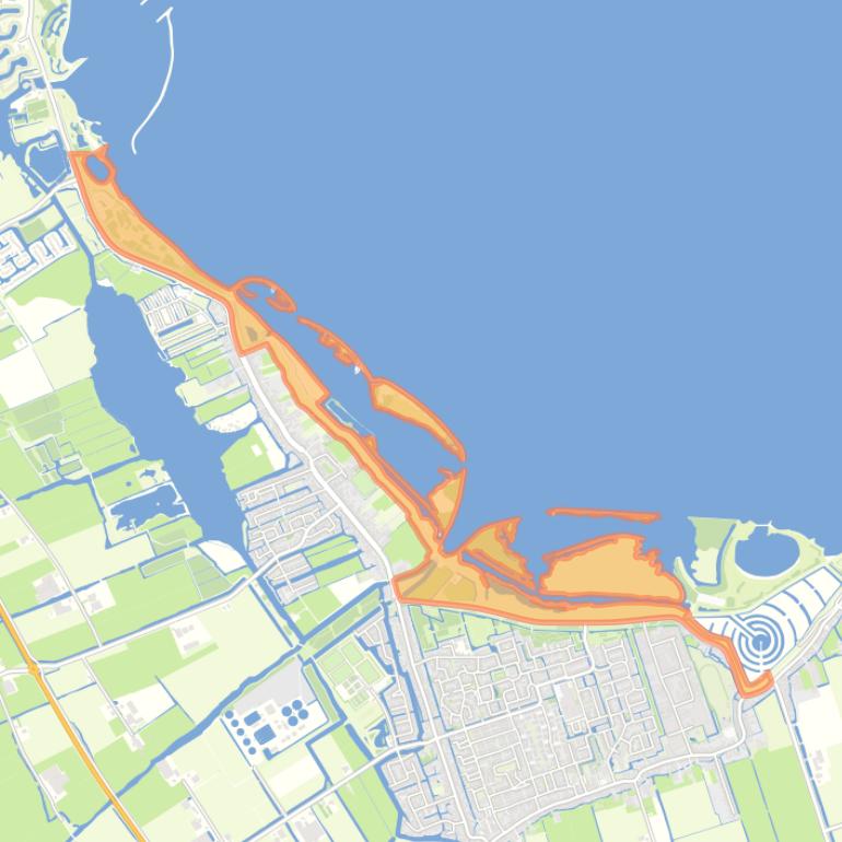 Kaart van de buurt Wervershoof Vooroever.