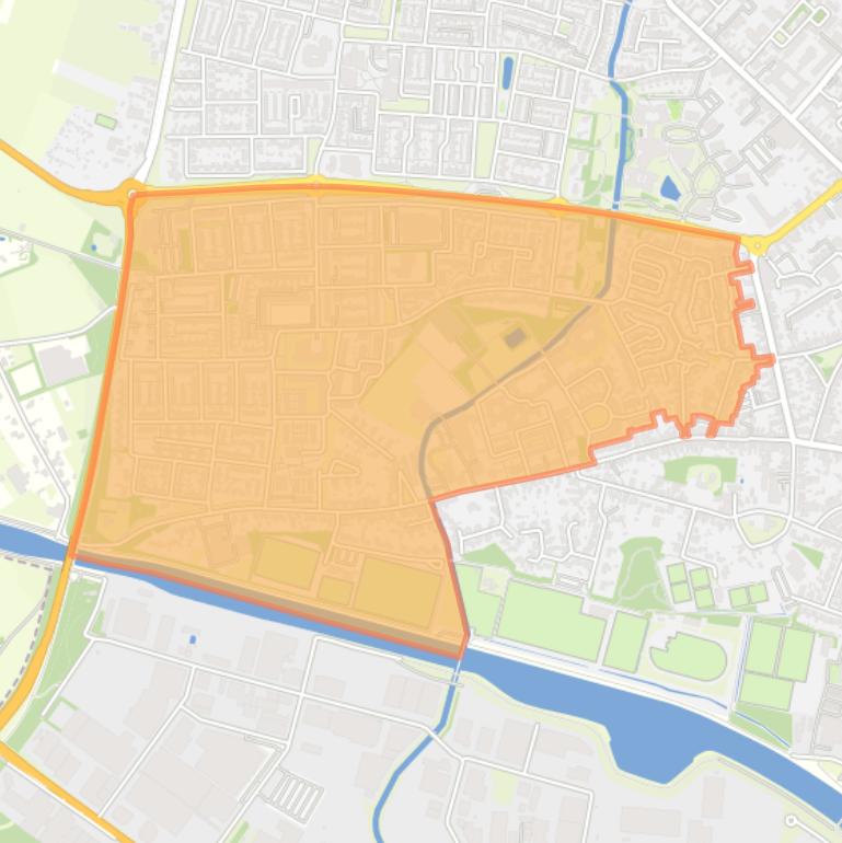 Kaart van de buurt West 1.