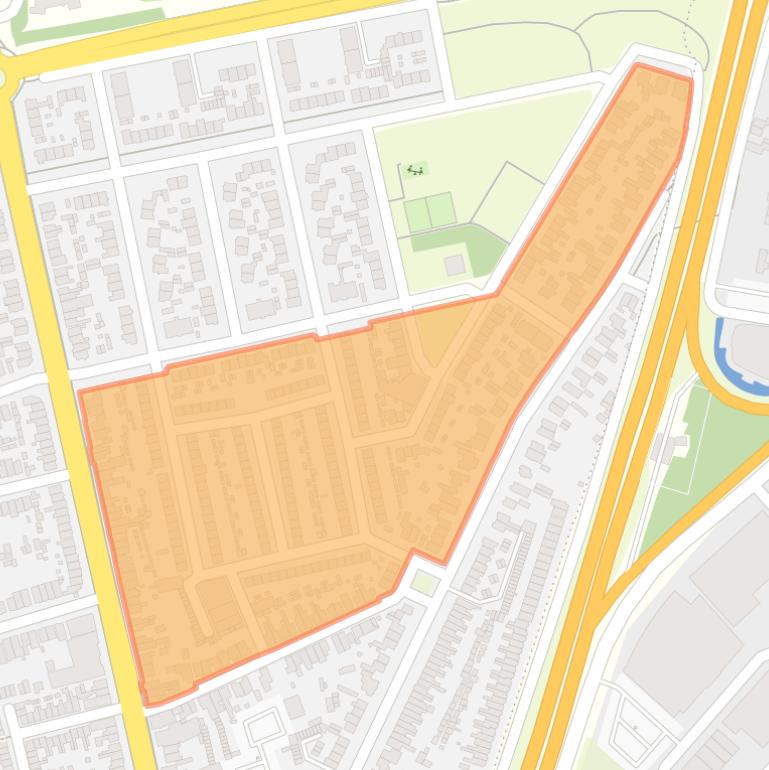 Kaart van de West-Indische buurt.