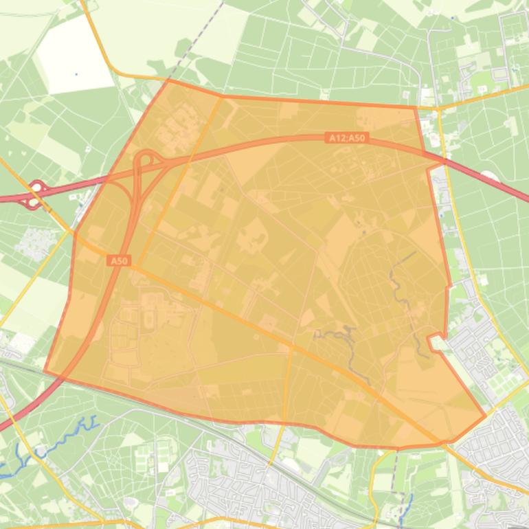 Kaart van de buurt West van Schaarsbergen.