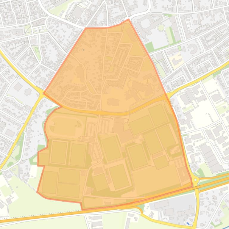 Kaart van de buurt West zuid.