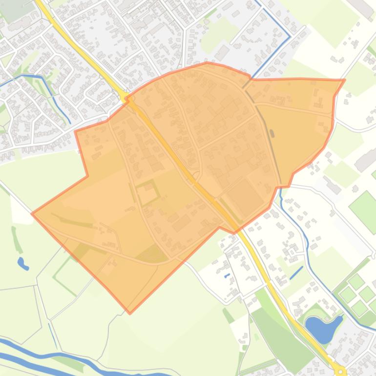 Kaart van de buurt Westakkers.