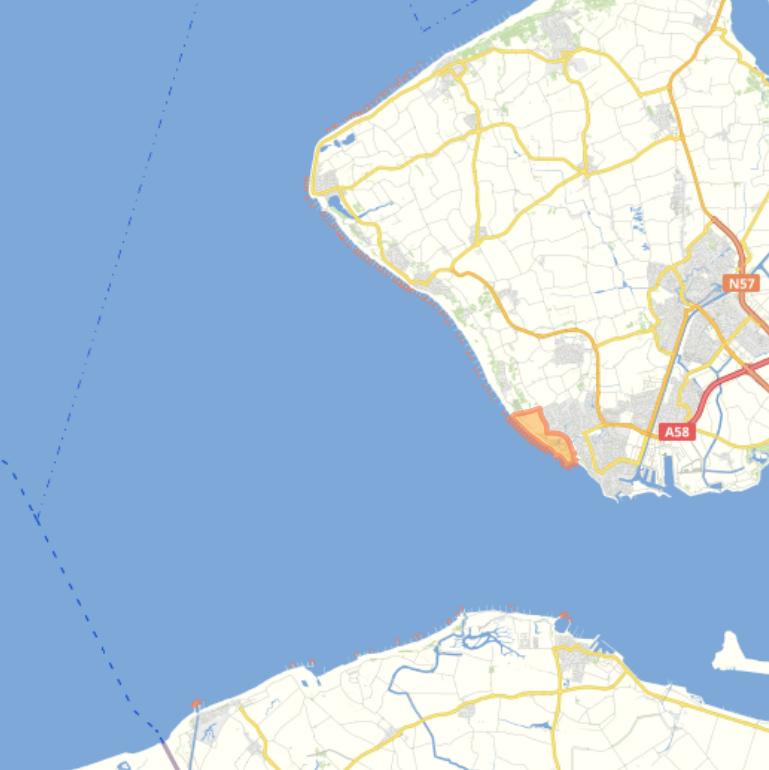 Kaart van de buurt Westduin.