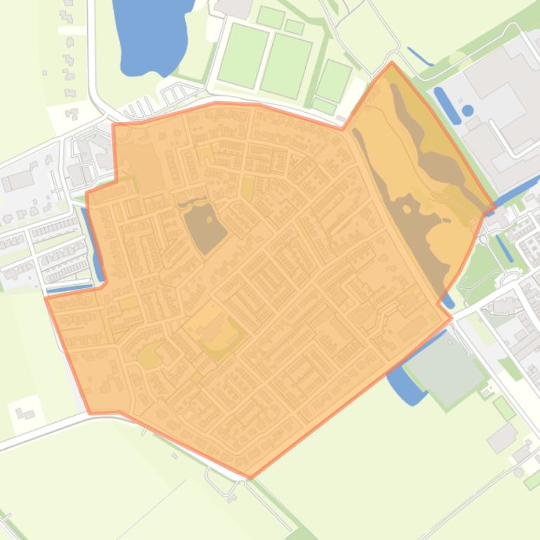 Kaart van de buurt Westelijke uitbreiding Asperen.