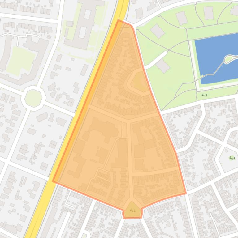 Kaart van de buurt Westend.