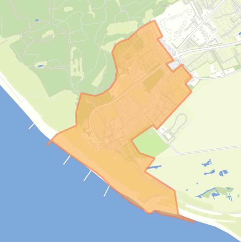 Kaart van de buurt Westenschouwen.