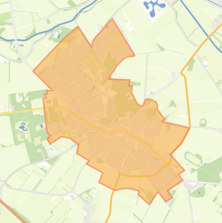 Kaart van de buurt Westerbork.