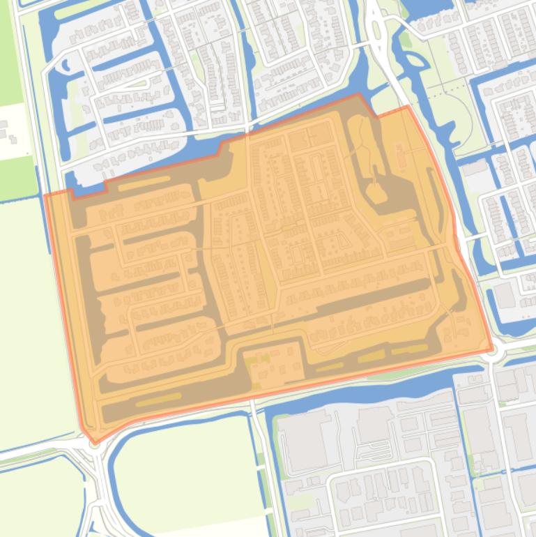 Kaart van de buurt Westerdel Zuid.