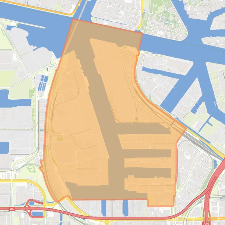 Kaart van de buurt Westhaven-Noord.