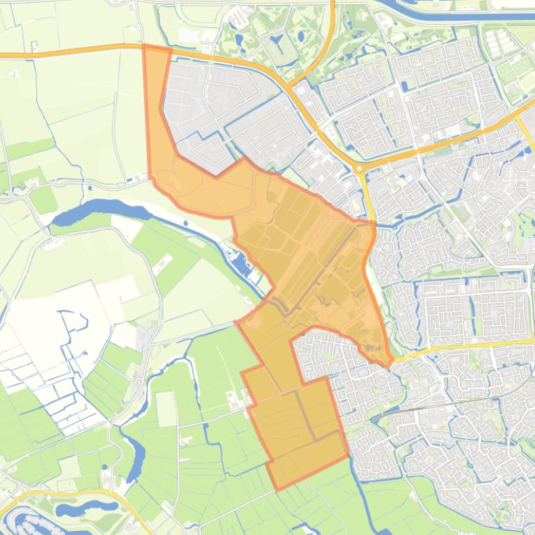 Kaart van de buurt Westrand.